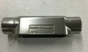 Gibson Stainless 1" 7100C C Electrical Conduit Body Straight Fitting - Picture 1 of 6