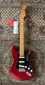 Fender American Ultra II Stratocaster in Sinister Red w/ Hard Case & Free Setup - Picture 1 of 15