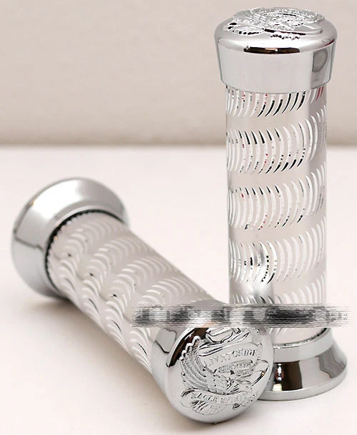 Fito Aluminum Alloy Handle Bar grips - Swirl - Silver, Beach Cruiser Bikes - Image 1 of 2