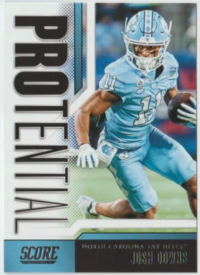 2023 Score Protential #11 Josh Downs - North Carolina Tar Heels - Image 1 of 2
