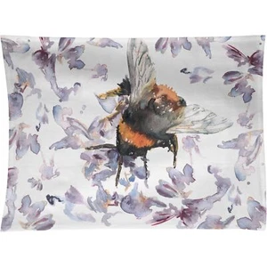 Meg Hawkins Cotton Tea Towel - Bee on Heather - Picture 1 of 2