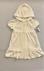 NWT! Old Navy Girl's White Hooded Terry Swim Cover up Gown Size 3T 4T 5T