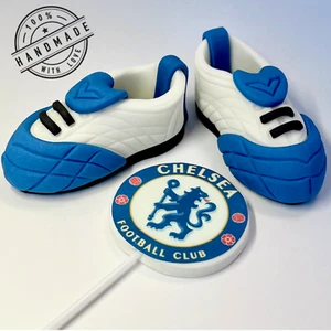 SCHWARZE FUSSBALLSCHUHE Tortenaufleger ESSBAR Fondant Deko - Bild 1 von 5