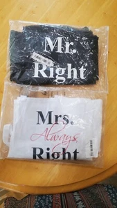 Mr Right & Mrs Always Right Aprons | His and Hers Engagement Gift For Couples  - Picture 1 of 3