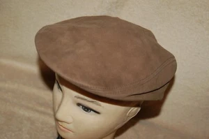 Cappello berretto vintage Adventure Bound pelle marrone newsboy cabbie taglia L made in USA - Foto 1 di 10