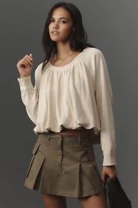 Anthropologie Pilcro Long-Sleeve Bubble Sweatshirt Top Oversized Cotton L 276463 - Picture 1 of 9