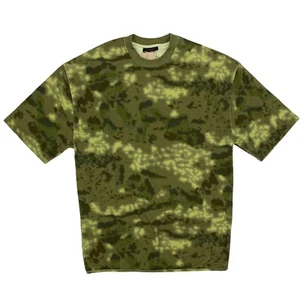 Camiseta Yeezy Temporada 3 Tejido Pesado Gran Tamaño Camuflada Camiseta Verde Manga Corta PEQUEÑA - Imagen 1 de 6
