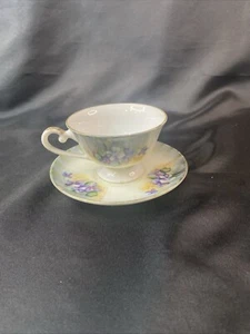 Piattino tazza da tè vintage Shafford dipinto a mano Demitasse Giappone viola viola - Foto 1 di 18