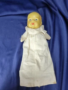 ANTIKE/VINTAGE STOFFTIER KOMPOSITION/PORZELLAN PUPPE 7 ZOLL - Bild 1 von 10