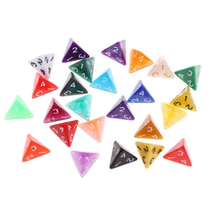 25x 4 Sided D4 Dice for DND Dice Card Games Props - Picture 1 of 9