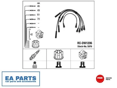 Ignition Cable Kit for FSO OPEL NGK 5976 - Image 1 of 3