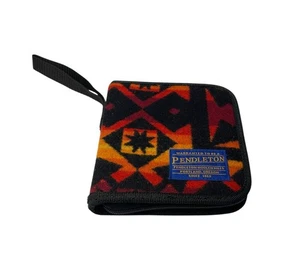 Vintage Pendleton Wool CD/DVD Soft Zip Carry Case Aztec Holds 12 Disc - Picture 1 of 5