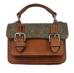 PRICE DROP - Harris Tweed Micro Satchel Bag for women- Genuine Leather Trim - Picture 1 of 6