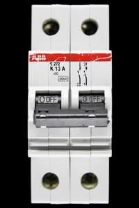 INTERRUPTOR ABB 13 AMP CURVE K 6kA DOBLE POLO MCB S272 - Imagen 1 de 6