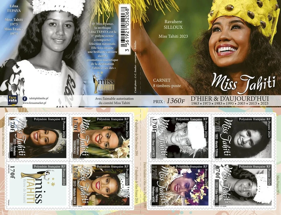 French Polynesia 2024. Miss Tahiti Through The Ages (MNH OG **) Booklet - Image 1 of 1