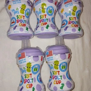 5 BPA Free Sippy Cups-Bottles. Sillicone Sprout Baby Sippy Cups. Lot Of 5. New - Picture 1 of 5