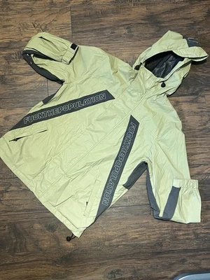 FTP Fuckthepopulation Alpine Reflective Parka Jacket Olive Size M - Image 1 of 4