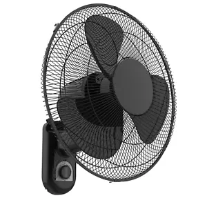 Pelonis 16" 3-Speed Oscillating Wall Mount Fan, Model# FW40-F3B, Black - Picture 1 of 6