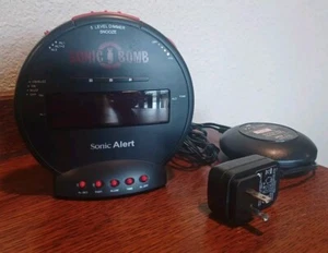 Sonic Alert SBB500ss V3 Sonic Bomb Loud Alarm Clock W/ Super Shaker Bed Vibrator - Picture 1 of 13