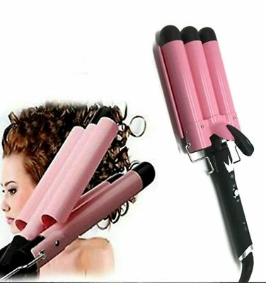 Piastra Elettrica Per Capelli Ondulati 3 Tubi Effetto Onde e Arriccia Capelli  - Immagine 1 di 4