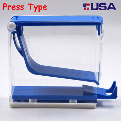 Dental Dentist Cotton Roll Roller Dispenser Holder Storages Box Press Type Blue • 49.99$