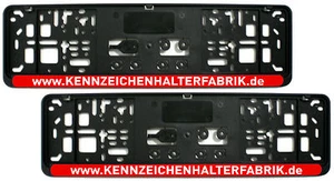 2 Stück Kennzeichenhalter 46cm Leiste ROT mit WUNSCHTEXT Nummernschildhalter 460 - Bild 1 von 3