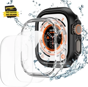 2+2 Pack Case for Apple Watch Screen Protector Series 9 Series 8 Ultra 49Mm with - Zdjęcie 1 z 6