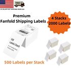 2000 Labels 4x6 Fanfold Direct Thermal Shipping Label for Zebra & Rollo Printers