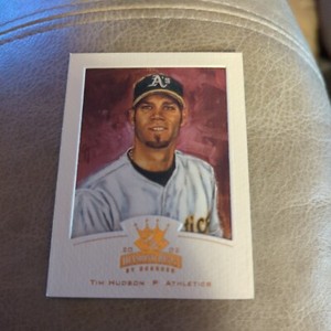TIM HUDSON 2002 Donruss Diamond Kings Bronze Foil #13 Oakland Athletics