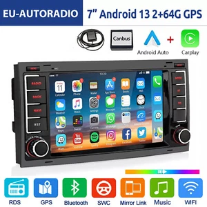 Radio de coche 2+64G para VW T5 Multivan Transporter Android 13 Carplay GPS Navi RDS - Imagen 1 de 12