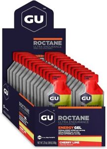GU Roctane Ultra Endurance Energy Gel - Cherry Lime (24 Count Box) 