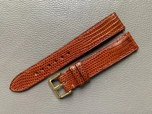 Correa de reloj de cuero genuino marrón piel de lagarto, tamaños personalizados de 10 mm a 26 mm - Imagen 1 de 11