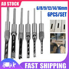 6X Square Hole Saw Auger Mortise Drill Bit Mortising Chisel Woodworking Tool Au
