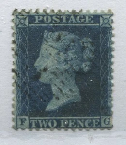 QV 1857 2d Blue Star FG used - Picture 1 of 1