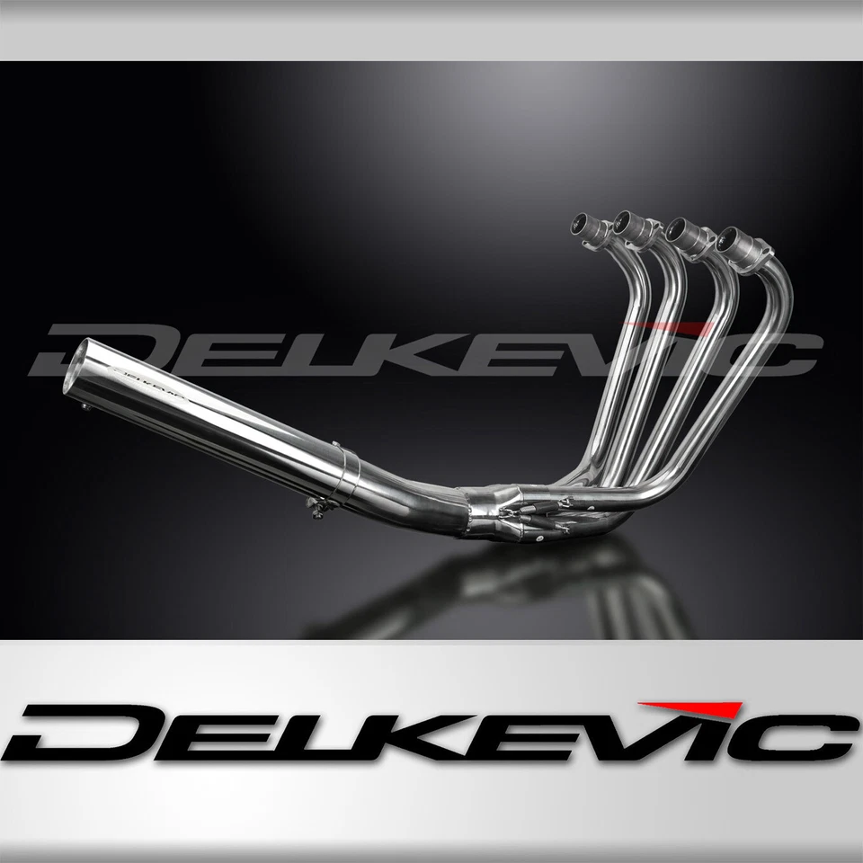 Silenciador recto de acero inoxidable Kawasaki KZ650D SR650 1978-1981 escape completo 4-1 Foto 1 de 4