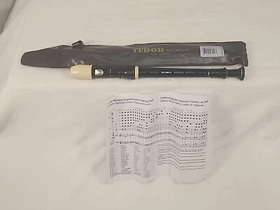 Grabadora Soprano Tudor Instrumento Escolar Musical No. Estuche gráfico de dedos TD185 Foto 1 de 4