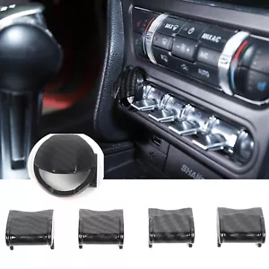 Cubierta de botón de control de arranque/parada ABS para Ford Mustang 2015+ fibra de carbono - Imagen 1 de 5