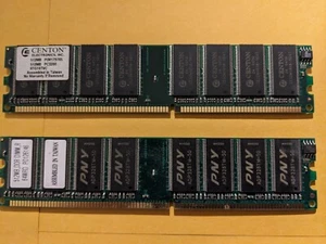 1GB(2x512MB) PC3200 DDR DIMM NON-ECC RAM Memory for Desktop PC, PNY/Centon - Picture 1 of 3
