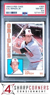 O-PEE-CHEE 1984 #363 CAL RIPKEN JR. ORIOLES HOF PSA 8,5 Foto 1 de 2