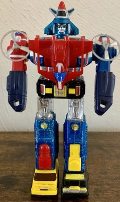 复古 1984 万代 Voltron Dairugger GB-75 6 英寸压铸玩具机器人日本完整! — 第 1/4 张图片