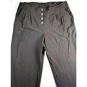 Loft Hose Damen hohe Taille weites Bein olivgrün Knopfleiste Gr. 14 Karriere - Bild 1 von 6