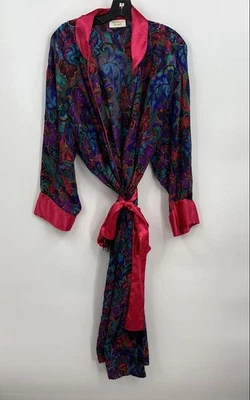 Bata de mujer Victoria's Secret multicolor floral manga larga con cinturón talla M/L Foto 1 de 4