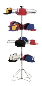 SSWBasics Estante de exhibición giratorio para sombreros de 4 niveles | Soporte para sombreros de pie para gorras - Imagen 1 de 1