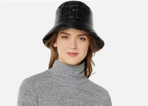 UGG logo quilted nylon women's bucket hat - Black - S/M - Picture 1 of 10