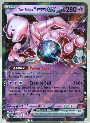 Team Rocket's Mewtwo Ex #205 - SV: Scarlet & Violet Promo Cards Pokemon TCG - Image 1 of 2