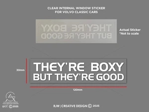 Adesivo Finestrino Volvo "Sono Boxy Ma Sono Buoni" - Foto 1 di 1