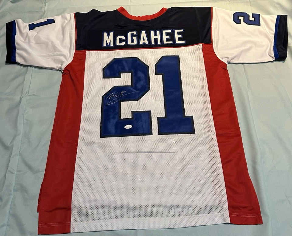 Jersey Willis McGahee firmado personalizado autógrafo JSA talla XL CERTIFICADO Foto 1 de 1