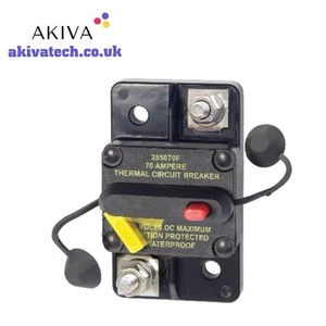 Blue Sea Systems 7185B-BSS 285 Series 70A Surface Mount Circuit Breaker 12V/24V - Picture 1 of 2