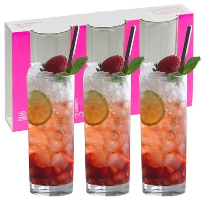 6/12 LAV Liberty Highball Cocktail Drinking Glasses 295ml Tall Bar Drinkware Set