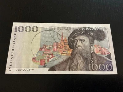 Швеция 1000 крон 1992 UNC P-60 - Изображение 1 из 3